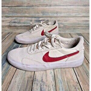 Nike SB Heritage Vulc Cream Red Low Top Skate Sneakers Size 4.5 Streetwear Y2K